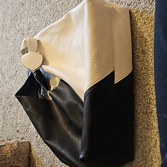 Anthropologie Faux Leather Colorblock Hobo Bag - Picture 4 of 4